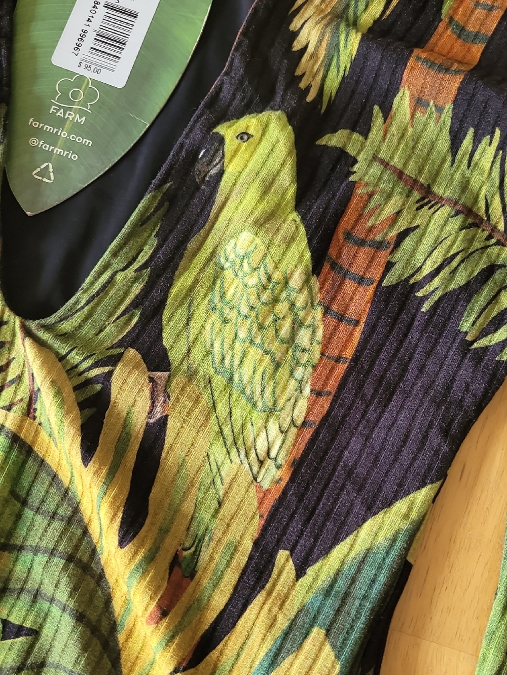 FARM Rio Cocoa Leaf Bodysuit Size S - Picture 5 of 16